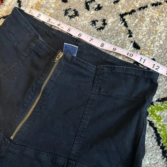 Prairie Underground Womens Denim Girdle Ankle Length Jean Leggings S Black Zip - Picture 6 of 9